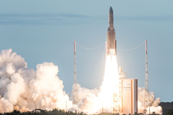 An Ariane 5 rocket during launch in 2017 © Getty