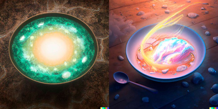 Dall-E creating bowls of soup that are portals to another dimension © OpenAI