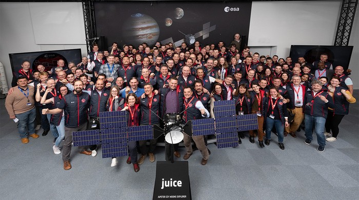 The team behind the JUICE mission at ESA mission control