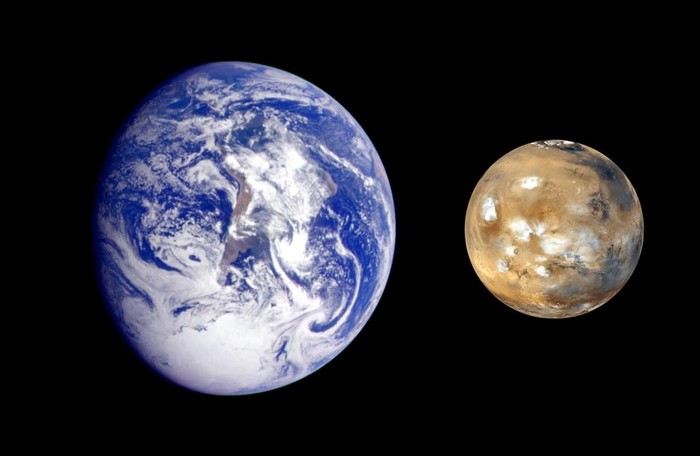 How big is Mars? © NASA/JPL
