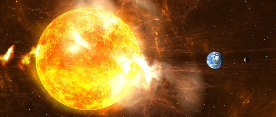 Giant solar flare