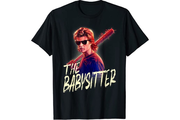 Steve The Babysitter t-shirt on a white background