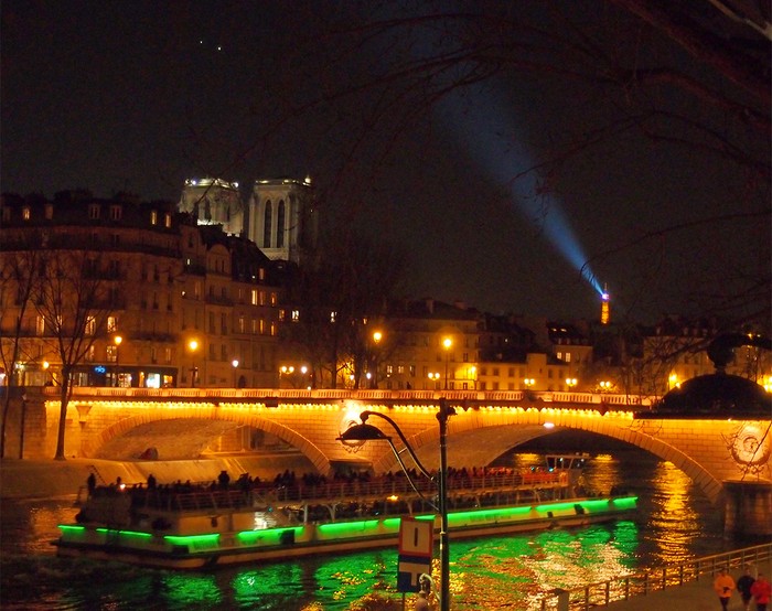 Paris skyline at night